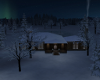 romantic evening cabin