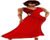 {S} Red Satin Gown