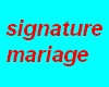 signature mariage