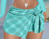 Aqua Plaid Skirt