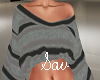 Off Shoulder Fleece-B/G