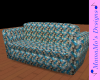 Teal Blue & Black Couch
