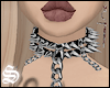 . chain collar w spikes