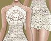 White Knit Crochet Dress