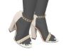 White Chain Heels