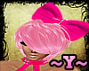 ~Y~Spiked Hair Bow Pink
