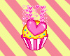 heart cupcake sticker