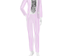 Pink and white suit