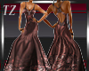Bronze/Pink Gown Dress