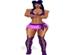 purple blue with boots
