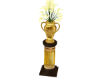 Ornate Gold Urn w/Lilies