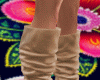 [G] Beige ruched boots