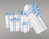 White and Blue Presents
