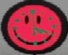 Red 4:20 Smiley Clock