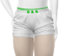 Dad White Green Shorts