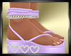 LS~HEART SANDALS  LILAC