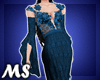 MS Flower Gown Blue