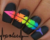 Rainbow Feather | Nails