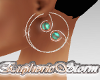 ~ES~ Orbit Green Earring