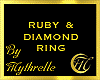 RUBY & DIAMOND RING (R)