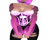 skull corset pink