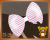 Childs Pink Striped Bow