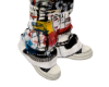MS White Abstract Shoes