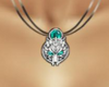 Teal Wolf Necklace/F