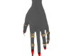*Red2 Nails+ Gold Rings