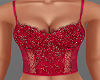 H/Lace Top Red S