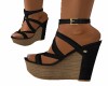 BLACK. WEDGE SANDALS 2