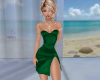 Dark Green Silk Dress