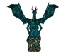 Teal Dragon Statue