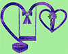 Purple Blue Hearts Swing
