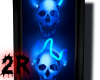 Blue Neon Skulls