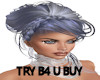 Silver Blue Updo