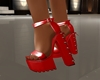 Red Platform Heels