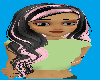 pink and blk hair