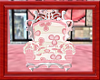 Pink flower kiss chair