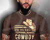 Born Cowboy Brown Tee