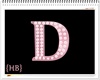 {HB} Letter D Pink