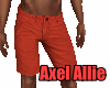 AA Red Long Shorts