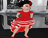 Niña flamenca escarlata
