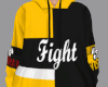 hoodie  FIGHT yellow F