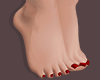 🐺 Red Toe Nails
