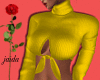 Yellow Keyhole Sweater
