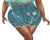 Teal flowers shorts