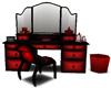 red burlesque dresser