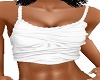 WHITE SCRUNGE T SHIRT