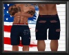USA Flag Cargo Shorts